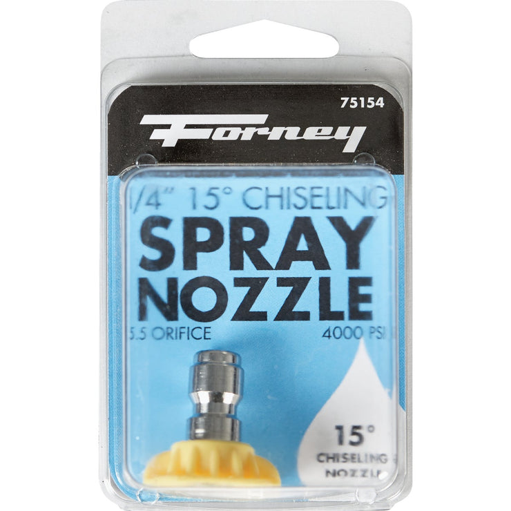 Forney Quick Connect 5.5mm 15 Deg. Yellow Pressure Washer Spray Tip
