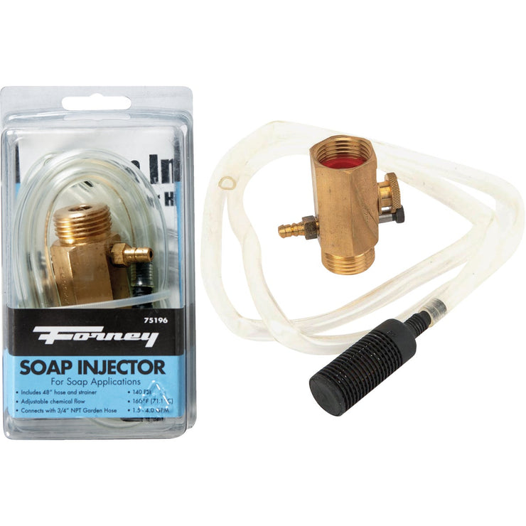 Forney Pressure Washer Detergent Injector with 48 In. Hose