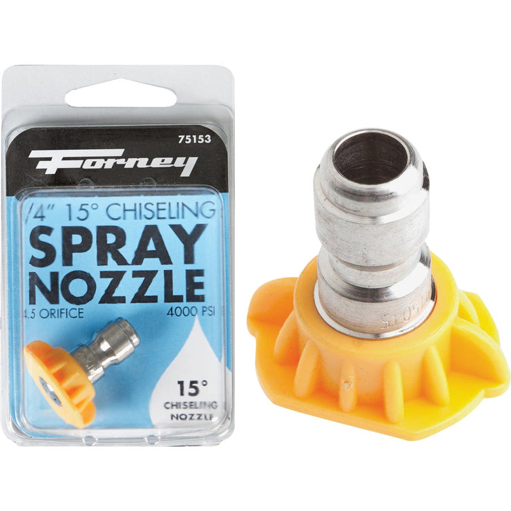 Forney Quick Connect 4.5mm 15 Deg. Yellow Pressure Washer Spray Tip