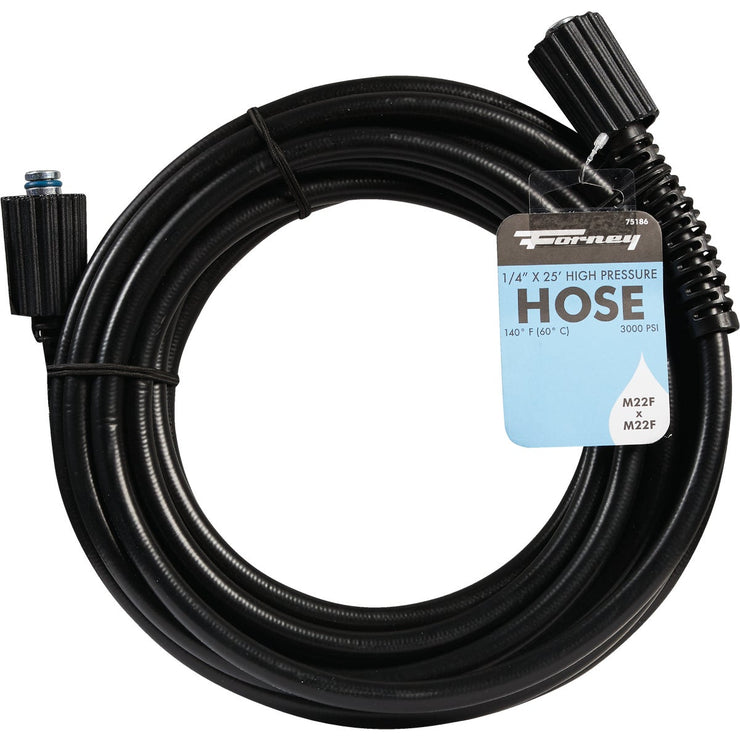 Forney 1/4 In. x 25 Ft. 3000 psi Female Pressure Washer Hose