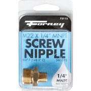 Forney 1/4 In. Male Pressure Washer Screw Nipple