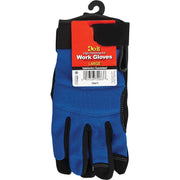Do it Men's Large Polyester Spandex High Performance Glove with Hook & Loop Cuff