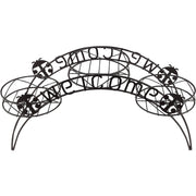 Best Garden Black Epoxy-Coated Steel 11 In. H. Welcome Plant Stand