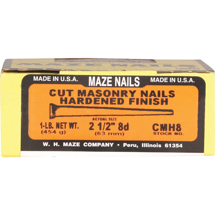 Maze 8d x 2-1/2 In. Hardened Steel Tapered Masonry Nails (64 Ct., 1 Lb.)