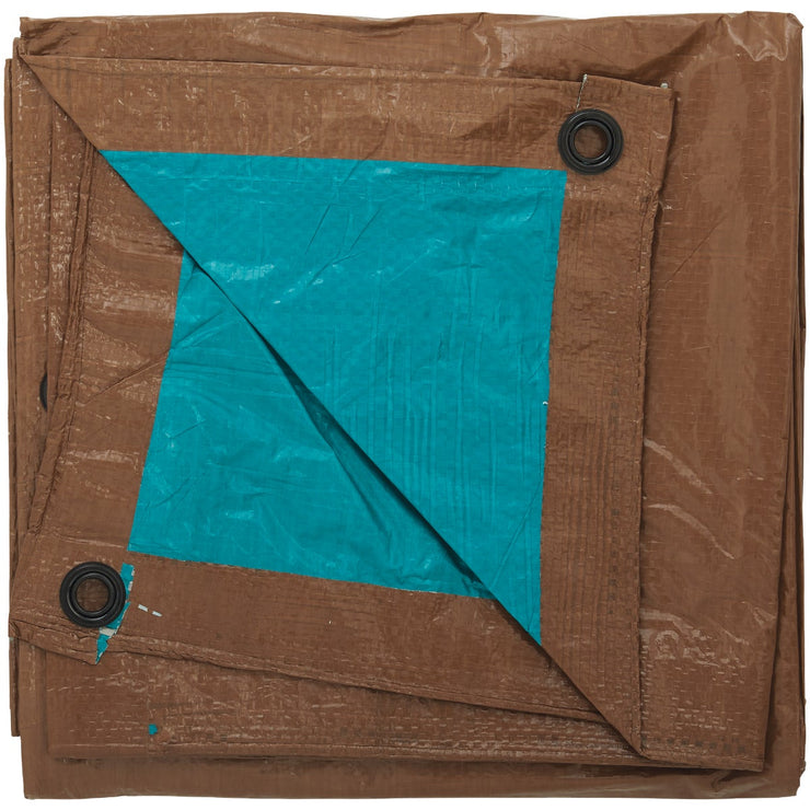 Do it Best 1 Side Green/1 Side Brown Woven 5 Ft. x 7 Ft. Medium Duty Poly Tarp