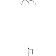 Best Garden 91 In. Black Wrought Iron Double Shepherd Hook