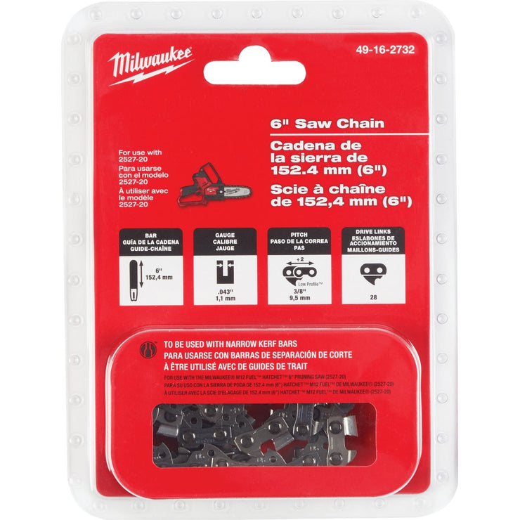Milwaukee 6 In. Chainsaw Chain