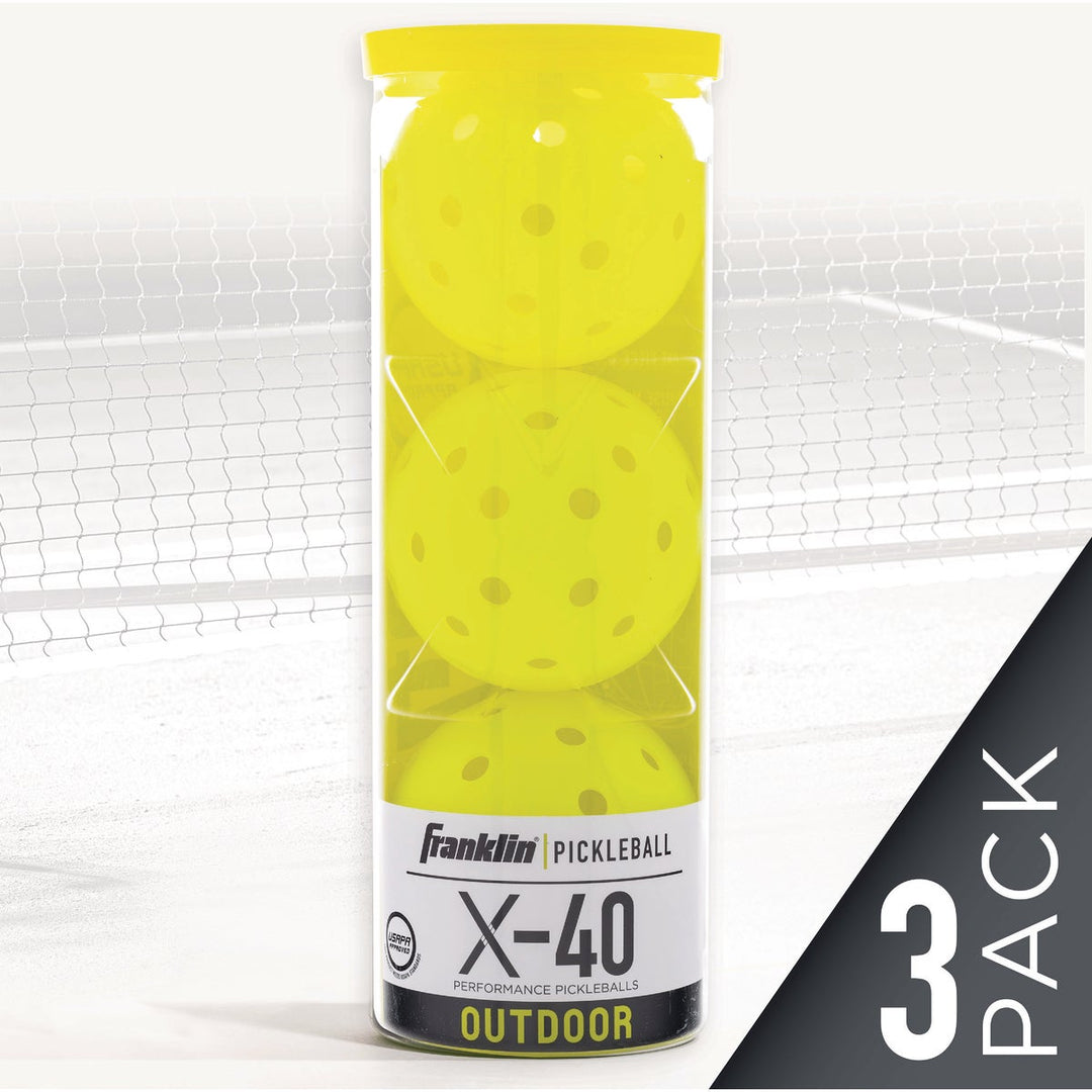 Franklin X-40 Optic USAPA Approved Outdoor Pickleball (3-Pack