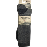 Hiwassee Trading Company Men's Large Charcoal Medium Weight Hiking Crew Sock