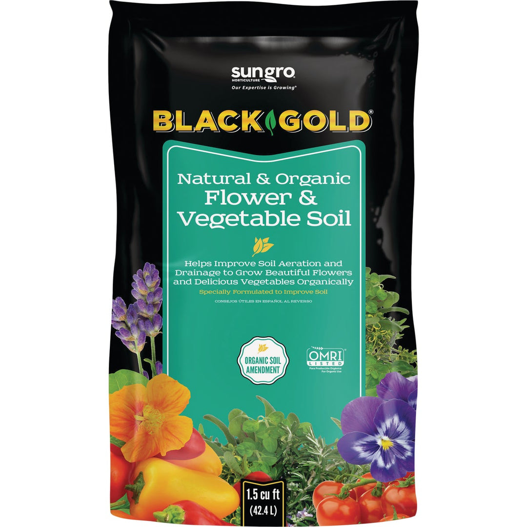 Black Gold 1.5 Cu. Ft. 23 Lb. Natural & Organic Flower & Vegetable Pot –  Hemlock Hardware