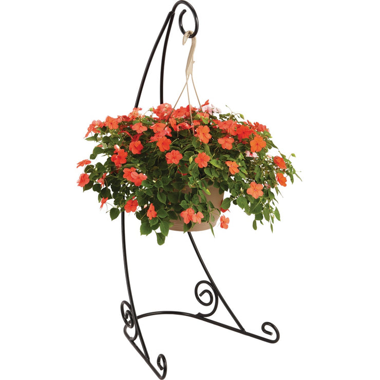 steel hanging plant holder Best Garden 40 In. H. Black Steel Plant Hanger Stand – Hemlock Hardware