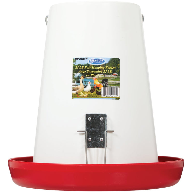 Farm-Tuff 25 Lb. Capacity Hanging Plastic Poultry Feeder