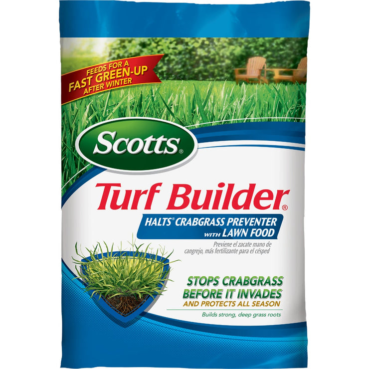 Scotts Turf Builder 13.35 Lb. 5000 Sq. Ft. 30-0-4 Lawn Fertilizer with Halts Crabgrass Preventer