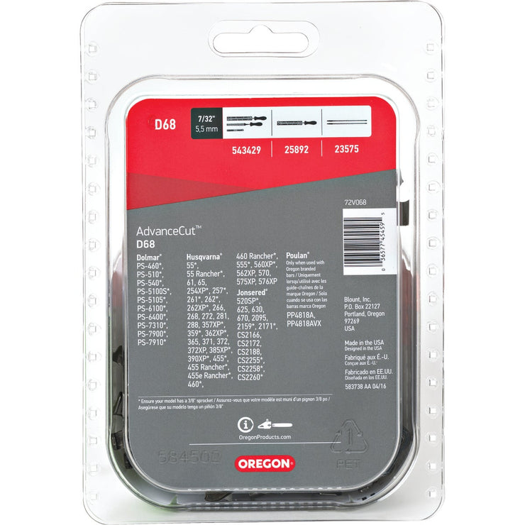 Oregon AdvanceCut D68 18 In. Chainsaw Chain