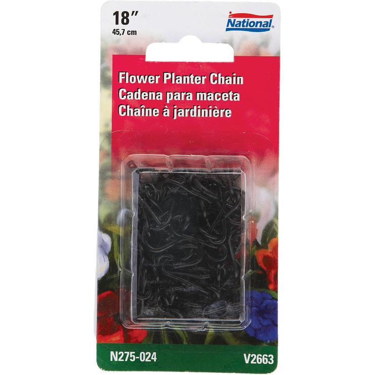 National V2663 18 In. Black Metal Hanging Plant Extension Chain