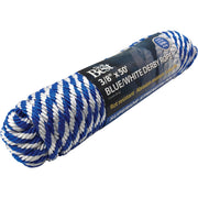 Do it Best 3/8 In. x 50 Ft. Blue & White Derby Polypropylene Packaged Rope