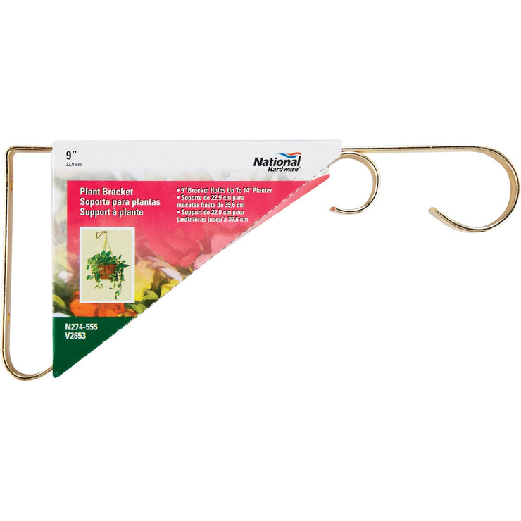 National 6 In. Brass Steel Hanging Plant Bracket
