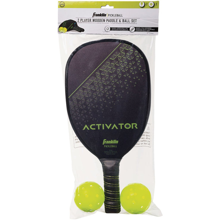 Franklin Activator 2-Player Wooden Pickleball Paddle & Ball Set
