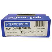 Do it #10 x 4 In. Coarse Thread Black Phosphate Drywall Screw (1 Lb.-Box)