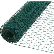 1 In. x 24 In. H. x 25 Ft. L. Green Vinyl-Coated Poultry Netting