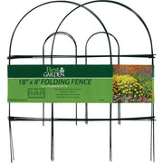 Best Garden 8 Ft. Powder-Coated Green Wire Folding Fence