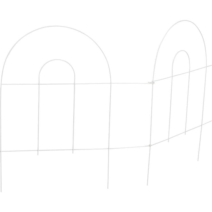 Best Garden 8 Ft. Powder-Coated White Wire Folding Fence