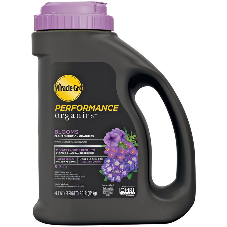 Miracle-Gro Performance Organics 2.5 Lb. 5-7-10 Plant Food for Bold Blooms