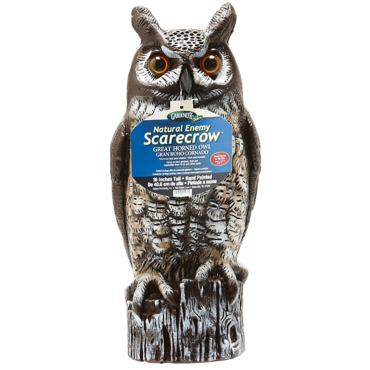 Gardeneer Natural Enemy Scarecrow 16 In. H. Owl Pest Deterrent Decoy
