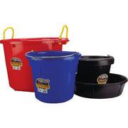 Fortex Fortiflex 20 Qt. Black Poly Flat Back Bucket