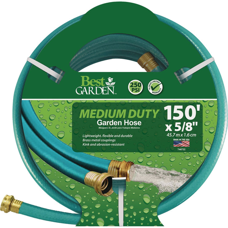 Best Garden 5/8 In. Dia. x 150 Ft. L. Medium-Duty Rubber & Vinyl Garden Hose W/Guard-N-Grip