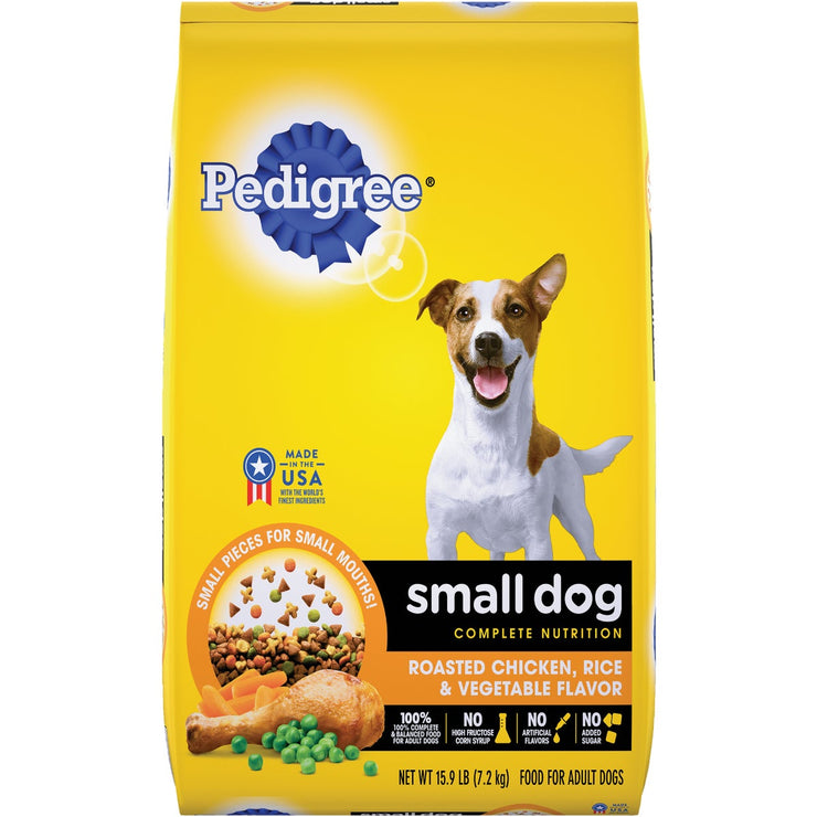 Pedigree Small Dog Complete Nutrition 15.9 Lb. Roasted Chicken, Rice, & Vegetable Adult Dry Dog Food