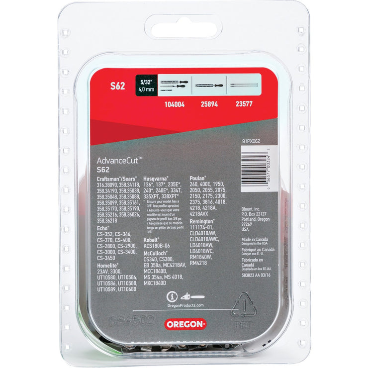 Oregon AdvanceCut S62 18 In. Chainsaw Chain