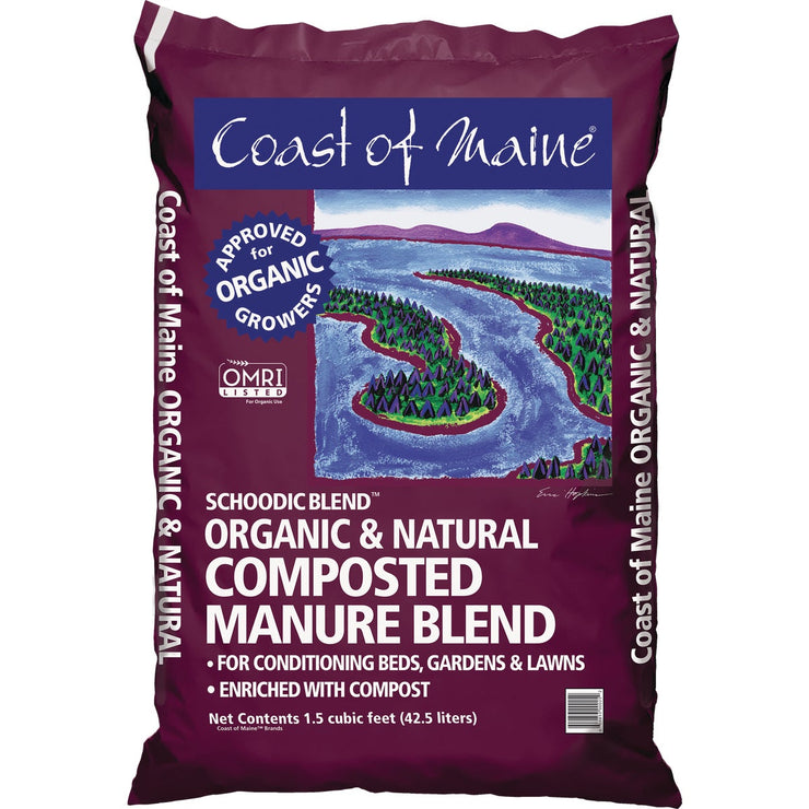Coast of Maine Schoodic Blend 40 Lb. 1 Cu. Ft. Organic & Natural Composted Manure