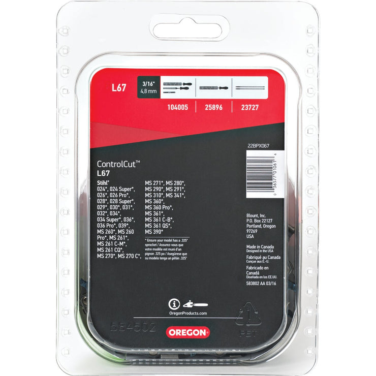 Oregon ControlCut L67 16 In. Chainsaw Chain