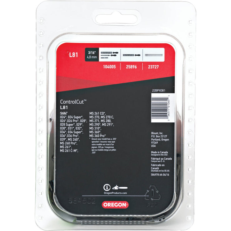 Oregon ControlCut L81 20 In. Chainsaw Chain