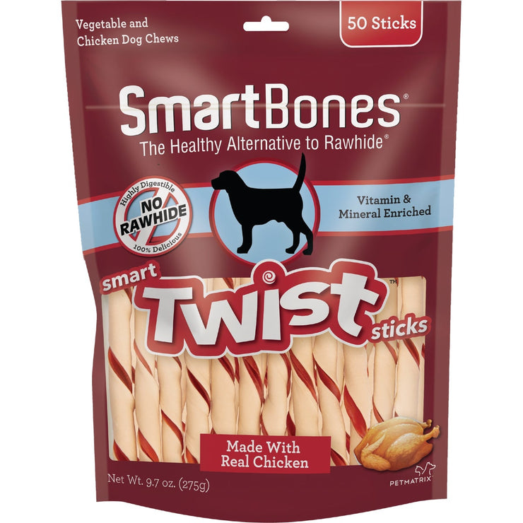 SmartBone Twist Sticks Chicken Dog Chew (50-Pack)