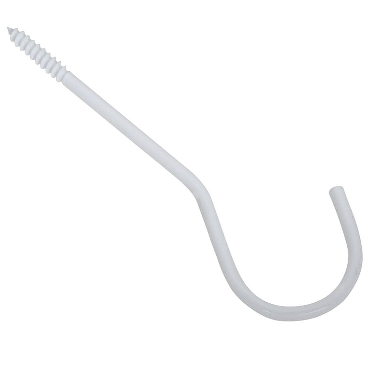 National 6 In. White Ceiling Hook