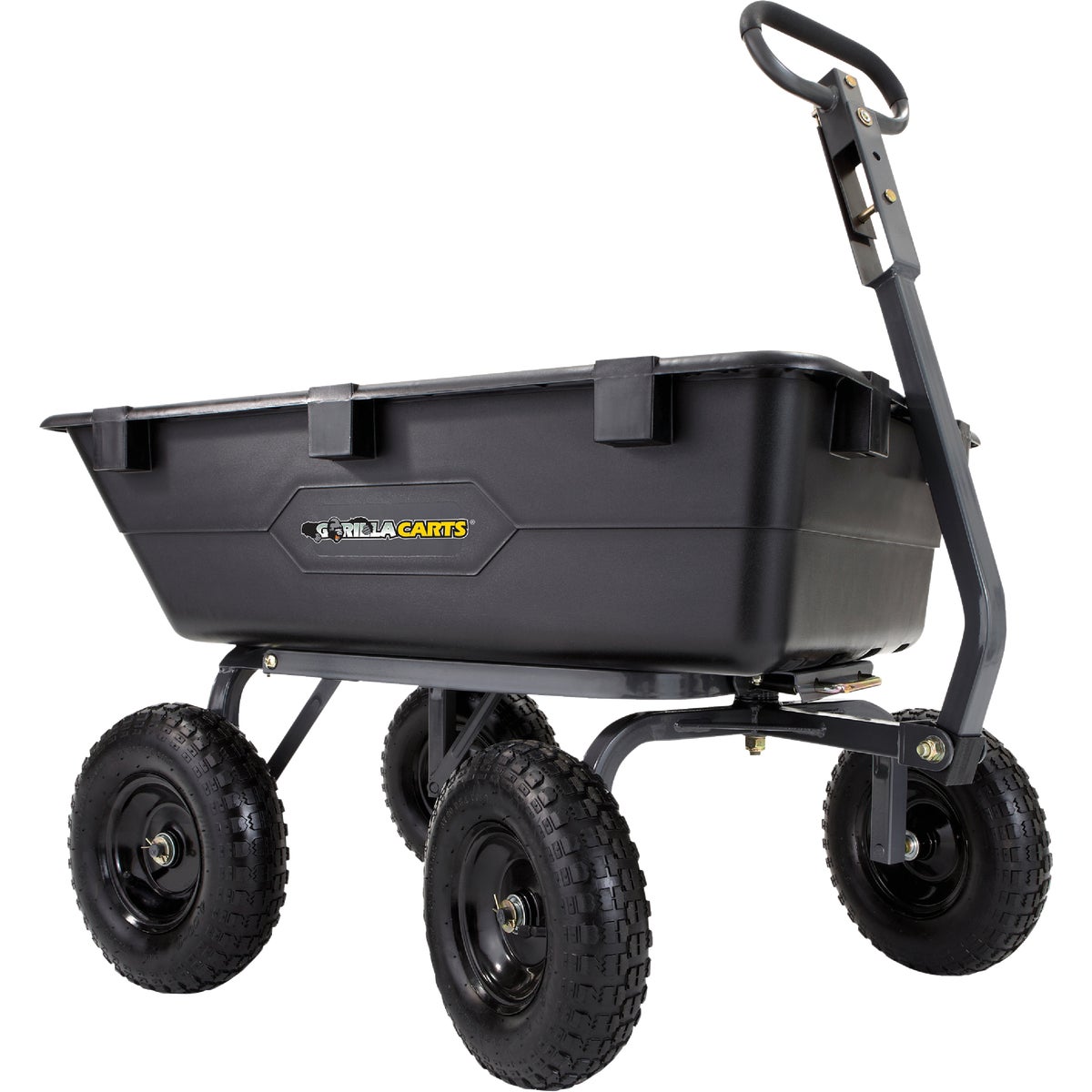 Gorilla Carts 6.5 Cu. Ft. 1200 Lb. Poly Tow-Behind Garden Cart ...