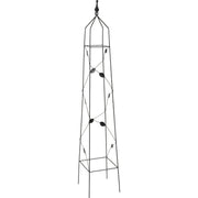 Best Garden 60 In. Black Metal Leaf Obelisk