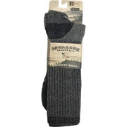 Hiwassee Trading Company Men's Extra Large Charcoal Medium Weight Hiking Crew Sock