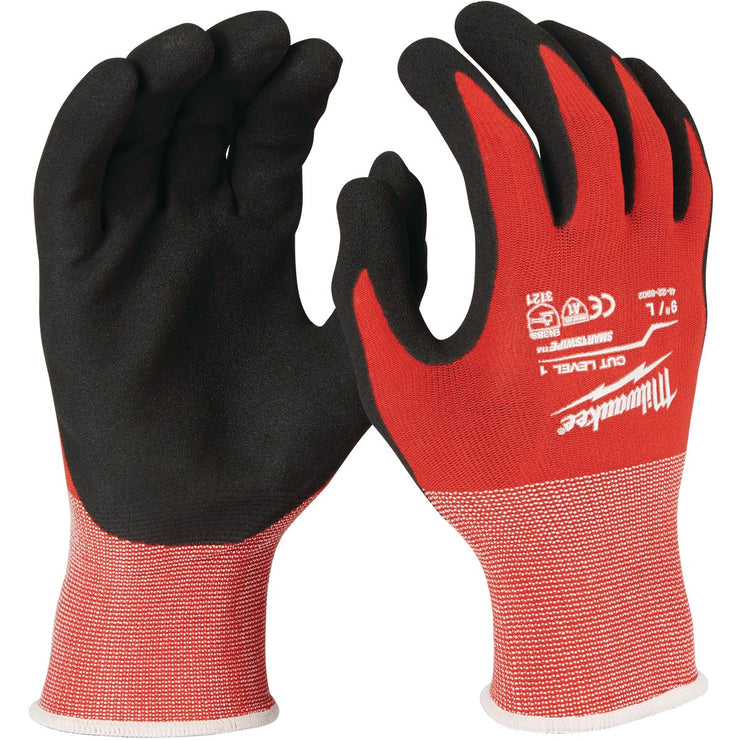 Milwaukee Unisex Large Nitrile Coated Cut Level 1 Work Glove