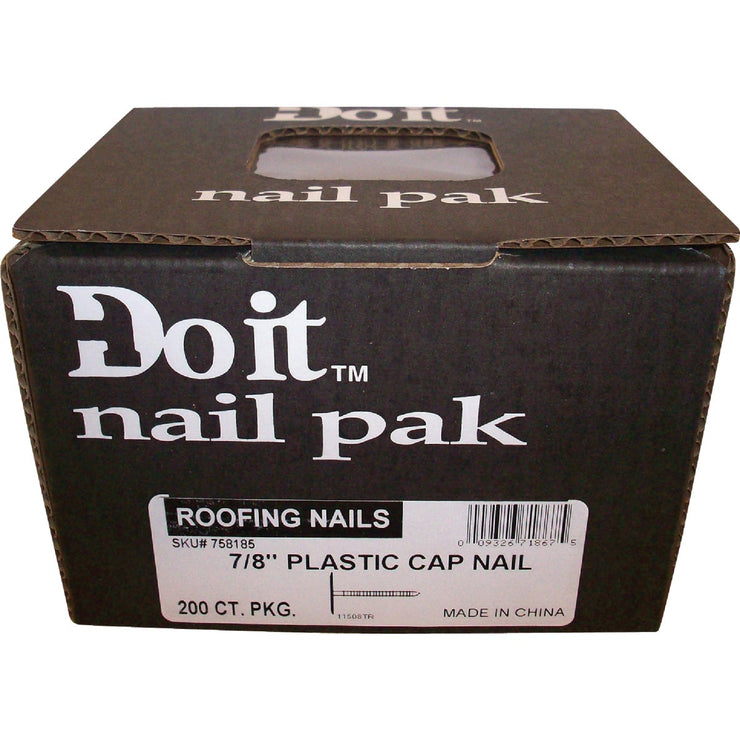 Do it 7/8 In. 12 ga Electrogalvanized Cap Nails (200 Ct., 1 Lb.)