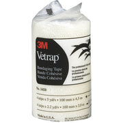 3M Vetrap 4 In. x 5 Yd. White Bandaging Wrap