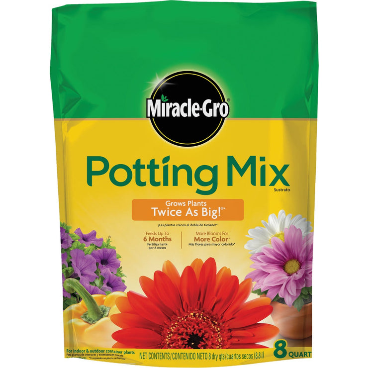 Miracle-Gro 8 Qt. 6-1/2 Lb. All Purpose Indoor & Outdoor Plants Potting Soil