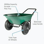 Marathon 5 Cu. Ft. Poly Wheelbarrow