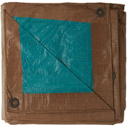 Do it Best 1 Side Green/1 Side Brown Woven 10 Ft. x 20 Ft. Medium Duty Poly Tarp