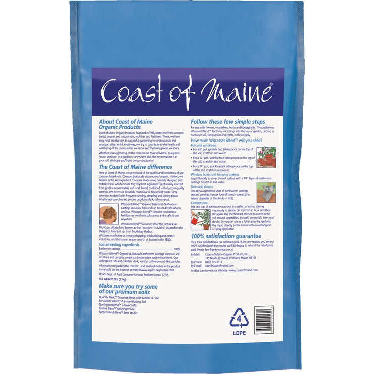 Coast of Maine Wiscasset Blend 8 Qt. Organic Earthworm Castings