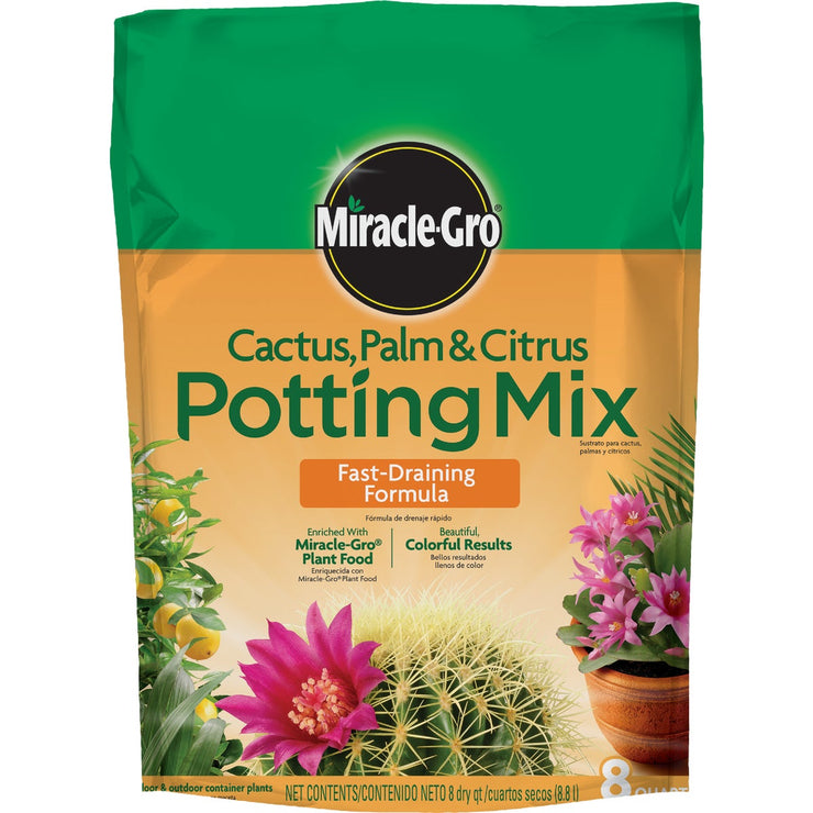 Miracle-Gro 8 Qt. 11 Lb. Fast Draiing Cactus, Palm & Citrus Potting Soil
