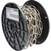 Campbell #10 40 Ft. Brushed Nickel Finished Metal Craft Chain