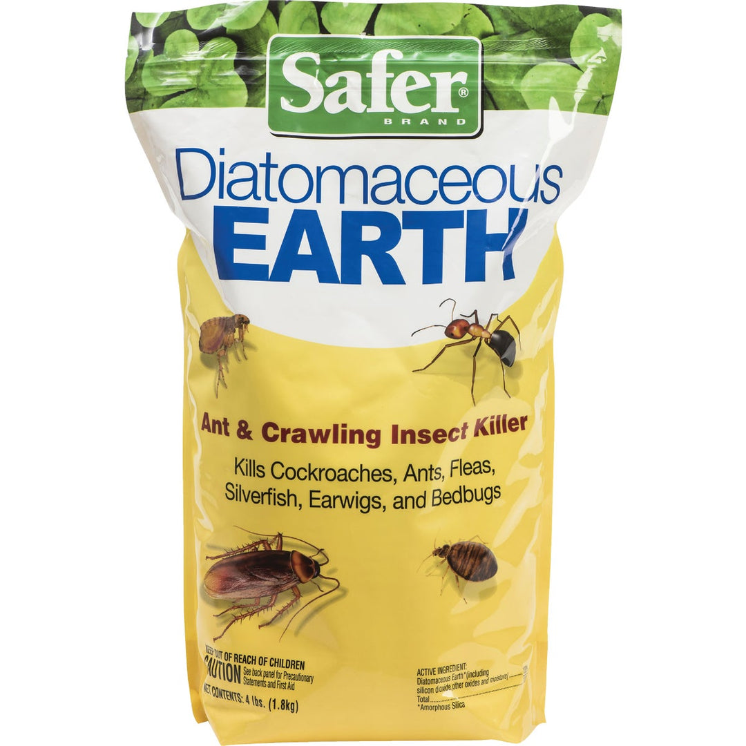 garden safe crawling insect killer containing diatomaceous earth hg 93186 Safer 4 Lb. Ready To Use Powder Diatomaceous Earth Crawling Insect Killer